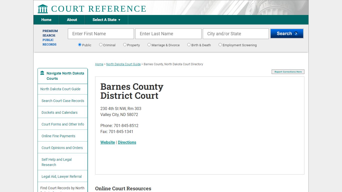 Barnes County District Court - CourtReference.com